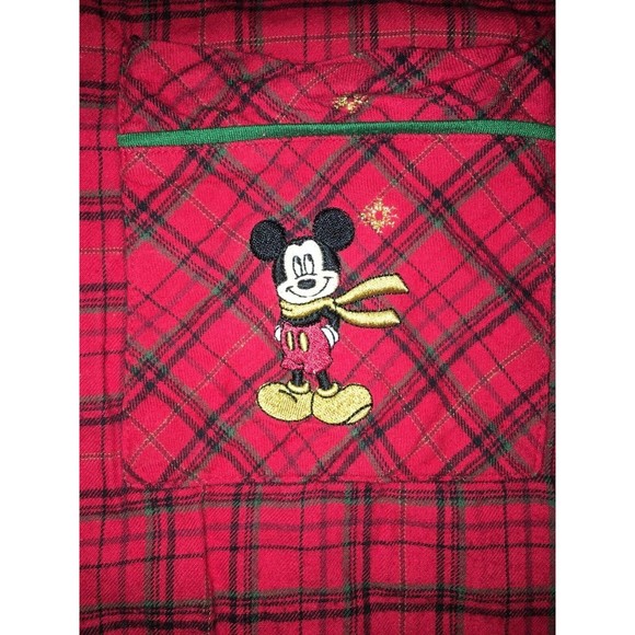 Disney Store Mickey Mouse "Winter" Plaid Flannel Button Down - XL - Picture 8 of 9